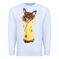 White funny chihuahua dog burrito food tee Premium Sweatshirt - artisFamous