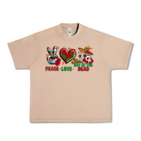 Burro Peace Love Day Of The Dead Urban Heavy Tee - BundleAndBundleShop