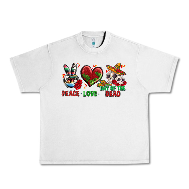 Peace Love Day Of The Dead Urban Heavy Tee by BundleAndBundleShop | Teevron