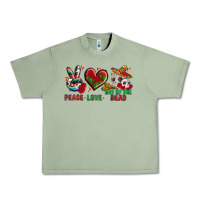 Oil Green Peace Love Day Of The Dead Urban Heavy Tee - BundleAndBundleShop