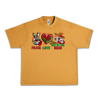 Peanut Butter Peace Love Day Of The Dead Urban Heavy Tee - BundleAndBundleShop