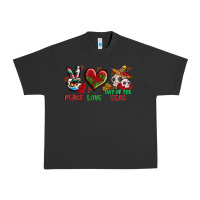 Pigment Black Peace Love Day Of The Dead Urban Heavy Tee - BundleAndBundleShop
