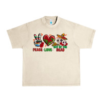 Sandshell Peace Love Day Of The Dead Urban Heavy Tee - BundleAndBundleShop
