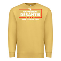 Antique Gold desantis governor keep florida free Premium Sweatshirt - artisFamous