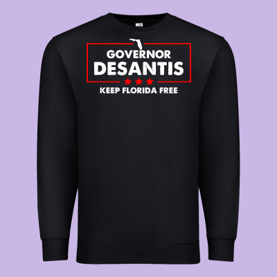 Desantis Governor Keep Florida Free Premium Sweatshirt Designed By Artisfamous