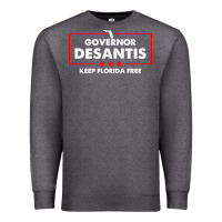 Charcoal Heather desantis governor keep florida free Premium Sweatshirt - artisFamous