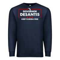Navy desantis governor keep florida free Premium Sweatshirt - artisFamous