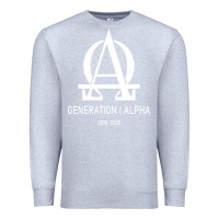 Heather Grey generation alpha Premium Sweatshirt - artisFamous