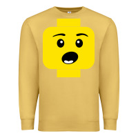 Antique Gold surprised expression lego head Premium Sweatshirt - artisFamous