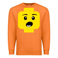 Carrot surprised expression lego head Premium Sweatshirt - artisFamous