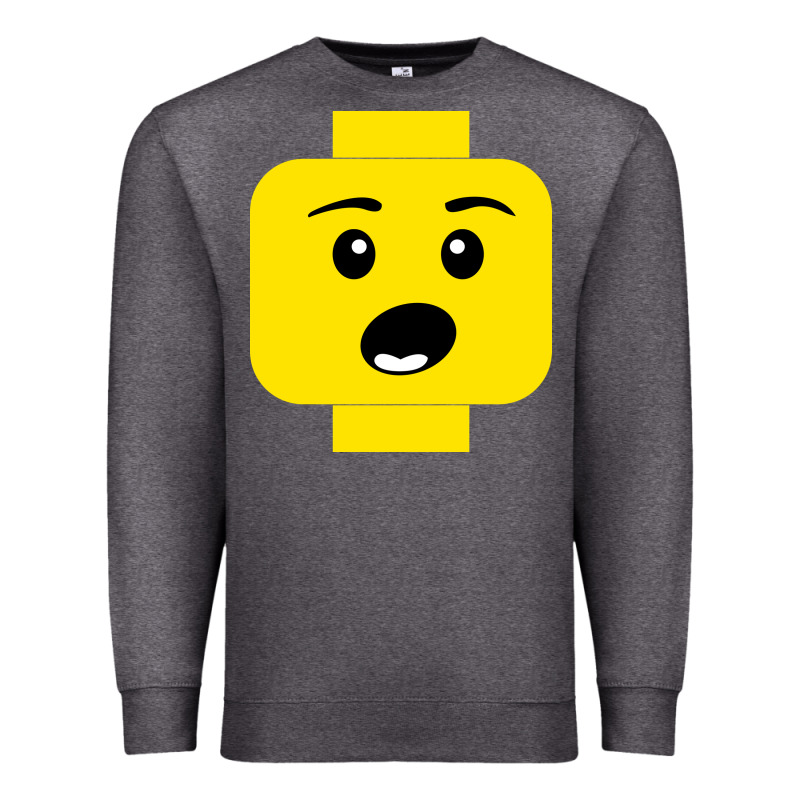 Surprised Expression Lego Head Premium Sweatshirt by artisFamous | Teevron