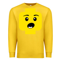 Lemon surprised expression lego head Premium Sweatshirt - artisFamous