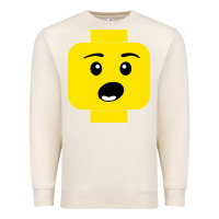 Sandshell surprised expression lego head Premium Sweatshirt - artisFamous