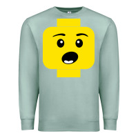 Seafoam surprised expression lego head Premium Sweatshirt - artisFamous