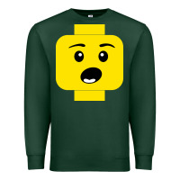 Sports Green surprised expression lego head Premium Sweatshirt - artisFamous