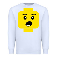 White surprised expression lego head Premium Sweatshirt - artisFamous