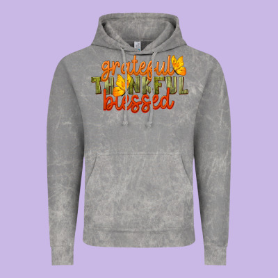 Fall Grateful Thankful Blessed Vintage Hoodie Designed By Lillyallendesigns