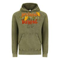 Vintage Olive Fall Grateful Thankful Blessed Vintage Hoodie - LillyAllenDesigns