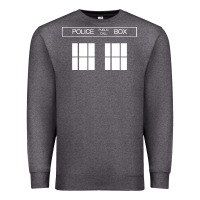 Charcoal Heather the blue box t shirt doctor doc dalek bbc bow tie tv tenth eleventh wh Premium Sweatshirt - artisFamous