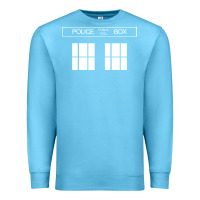 Ocean Blue the blue box t shirt doctor doc dalek bbc bow tie tv tenth eleventh wh Premium Sweatshirt - artisFamous