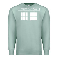 Seafoam the blue box t shirt doctor doc dalek bbc bow tie tv tenth eleventh wh Premium Sweatshirt - artisFamous
