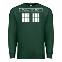 Sports Green the blue box t shirt doctor doc dalek bbc bow tie tv tenth eleventh wh Premium Sweatshirt - artisFamous