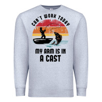 Heather Grey dad fishing Premium Sweatshirt - artisFamous