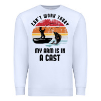 White dad fishing Premium Sweatshirt - artisFamous