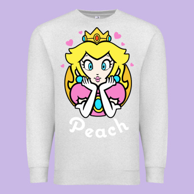 Peach Graphic Premium Sweatshirt Designed By Artisfamous