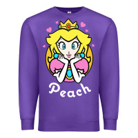 Purple peach graphic Premium Sweatshirt - artisFamous