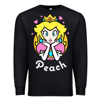 Black peach graphic Premium Sweatshirt - artisFamous