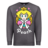 Charcoal Heather peach graphic Premium Sweatshirt - artisFamous