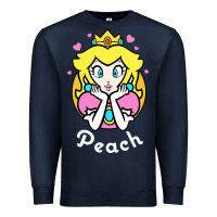 Navy peach graphic Premium Sweatshirt - artisFamous