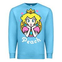 Ocean Blue peach graphic Premium Sweatshirt - artisFamous