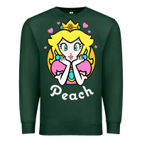 Sports Green peach graphic Premium Sweatshirt - artisFamous