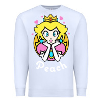 White peach graphic Premium Sweatshirt - artisFamous
