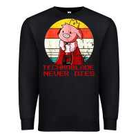 Black retro style technoblade merch cosplay Premium Sweatshirt - artisFamous