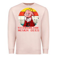Pale Pink retro style technoblade merch cosplay Premium Sweatshirt - artisFamous