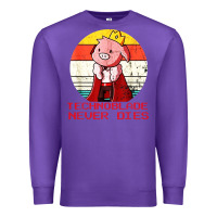Purple retro style technoblade merch cosplay Premium Sweatshirt - artisFamous