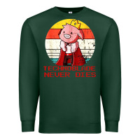 Sports Green retro style technoblade merch cosplay Premium Sweatshirt - artisFamous