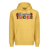 Antique Gold all american teacher Premium Hoodie - Artiststas
