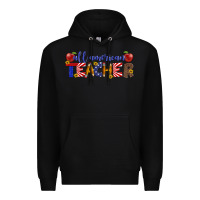 Black all american teacher Premium Hoodie - Artiststas