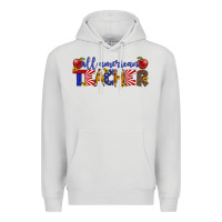Dove Grey all american teacher Premium Hoodie - Artiststas