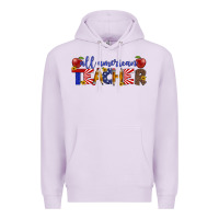 Lilac all american teacher Premium Hoodie - Artiststas