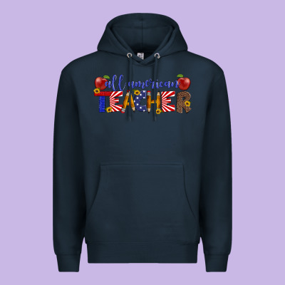 All American Teacher Premium Hoodie Designed By Artiststas