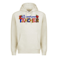 Oatmeal Heather all american teacher Premium Hoodie - Artiststas