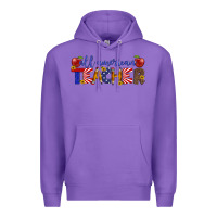 Purple all american teacher Premium Hoodie - Artiststas