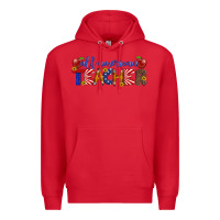 Red all american teacher Premium Hoodie - Artiststas