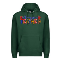Sports Green all american teacher Premium Hoodie - Artiststas