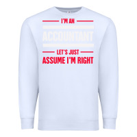 White funny accounting design   gift for accountants Premium Sweatshirt - artisFamous